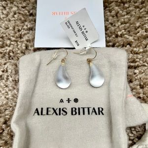 New Alexis Bittar Dewdrop Silver Earrings